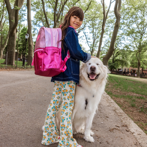 State Bags State Bags: Kane Double Backpack- Hot Pink/ Pink Block