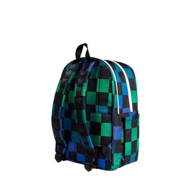 State Bags State Bags: Kane Double Backpack- Blue Checkerboard