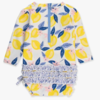 Rufflebutts Rufflebutts: 1pc Rashguard - Lemon Capri