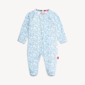 Magnificient Baby Magnetic Me: Blue Herds of a Feather Footie
