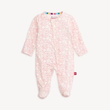 Magnificient Baby Magnetic Me: Pink Herds of a Feather Footie