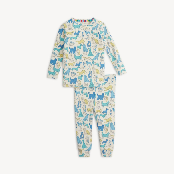 Magnificient Baby Magnetic Me: Long Slv. PJ Set - Blue It's a Pawty