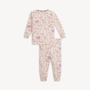 Magnificient Baby Magnetic Me: Long Slv. PJ Set - Pink It's a Pawty