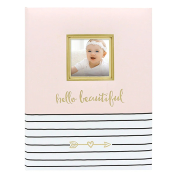 Pearhead Baby Book: Hello Beautiful - Pink