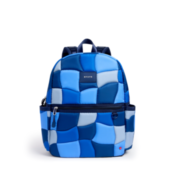 State Bags State Bags: Kane Backpack- Blue Puffer Check