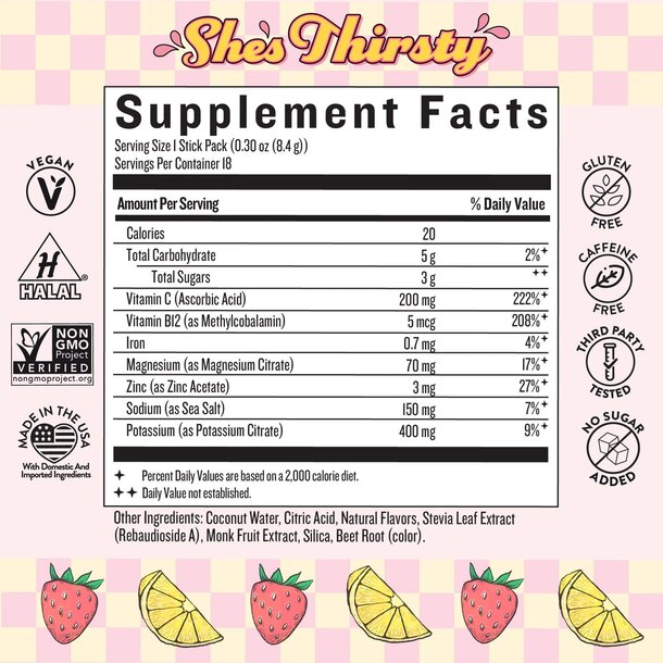 Legendairy Milk Legendairy Milk: Coconut Water Electrolyte Mix - Strawberry Lemonade