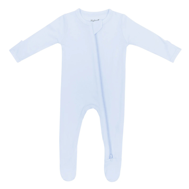 Kyte Clothing Kyte: Zipper Footie - Mist