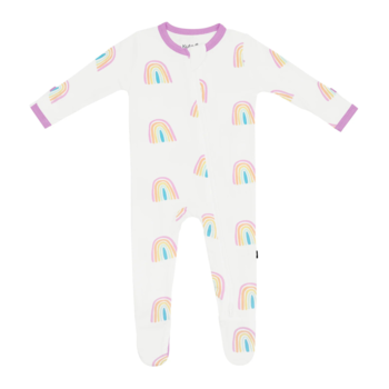 Kyte Clothing Kyte: Zipper Footie - Poi Rainbow