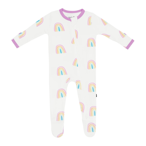 Kyte Clothing Kyte: Zipper Footie - Poi Rainbow