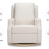 Million Dollar Baby MDB: Crewe Electronic Swivel Glider Recliner - Cream Eco-Weave/ Lt. Wood Base Million Dollar Baby MDB: Crewe Electronic Swivel Glider Recliner - Cream Eco-Weave/ Lt. Wood Base