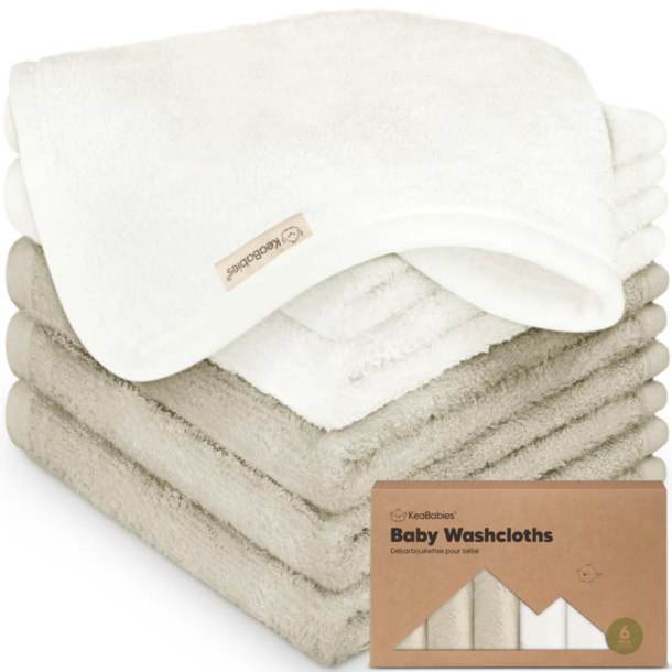 KeaBabies Keababies: Bamboo Washcloths 6pk