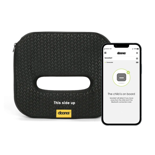 Doona Doona+: Infant Car Seat w/ Base + SensAlert - Black Nitro