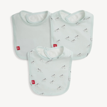 Magnificient Baby Magnetic Me: Bib 3pk - Teal Savannah Plains
