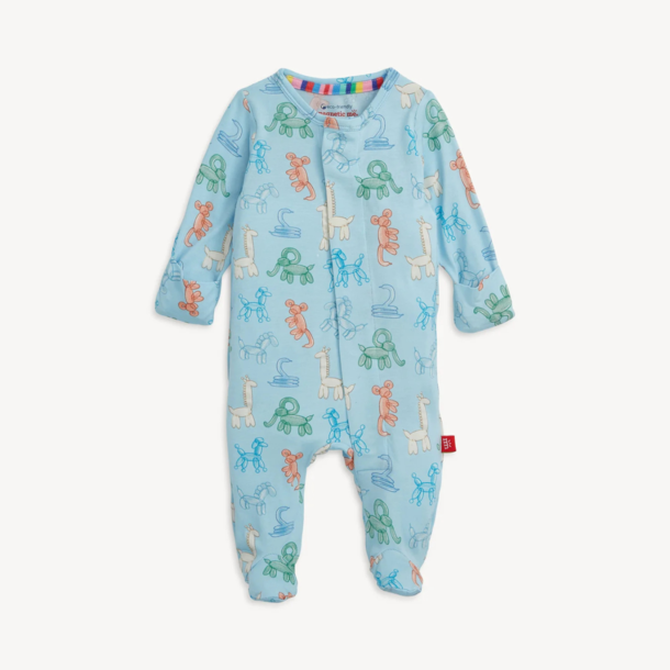 Magnificient Baby Magnetic Me: Magnetic Footie - Blue Party Animals