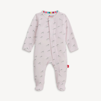 Magnificient Baby Magnetic Me: Magnetic Footie - Pink Savannah Plains