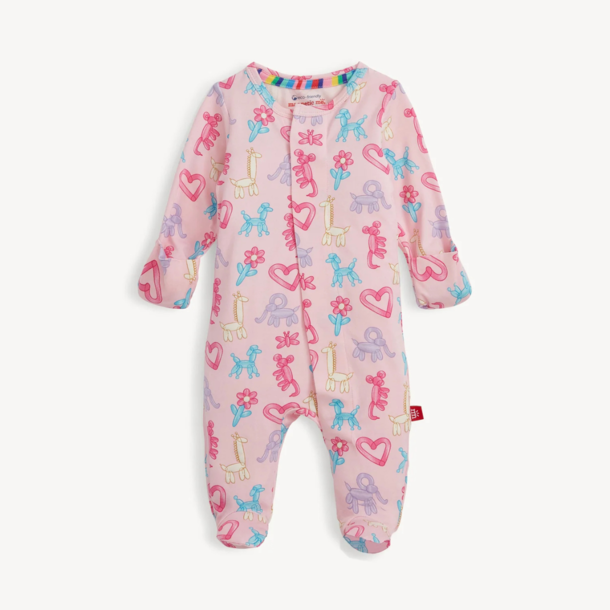 Magnificient Baby Magnetic Me: Magnetic Footie - Pink Party Animals