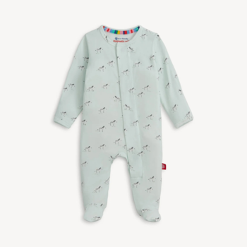 Magnificient Baby Magnetic Me: Magnetic Footie - Teal Savannah Plains