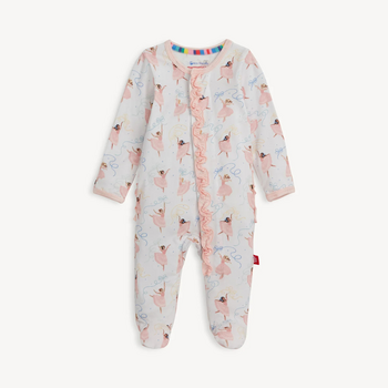 Magnificient Baby Magnetic Me: Magnetic Footie - Pretty Plies w/ Ruffle