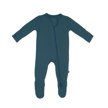 Kyte Clothing Kyte: Zipper Footie - Atlantic