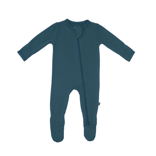 Kyte Clothing Kyte: Zipper Footie - Atlantic