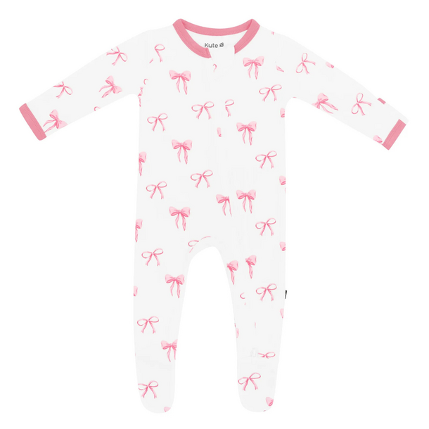 Kyte Clothing Kyte: Zipper Footie - Bow