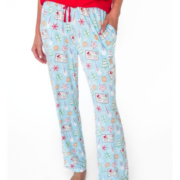 Rufflebutts Rufflebutts: Adult PJ Pants - Santa Sweets