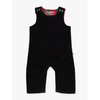 Rufflebutts Rufflebutts: Black Corduroy Longall Romper -
