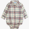 Rufflebutts Rufflebutts: L/S Tannen Plaid Button-Down Bodysuit- Rufflebutts Rufflebutts: L/S Tannen Plaid Button-Down Bodysuit-