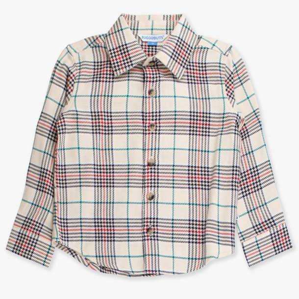 Rufflebutts Rufflebutts: L/S Tannen Plaid Button-Down Shirt -