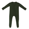 Kyte Clothing Kyte: Ribbed Zipper Footie - Fir