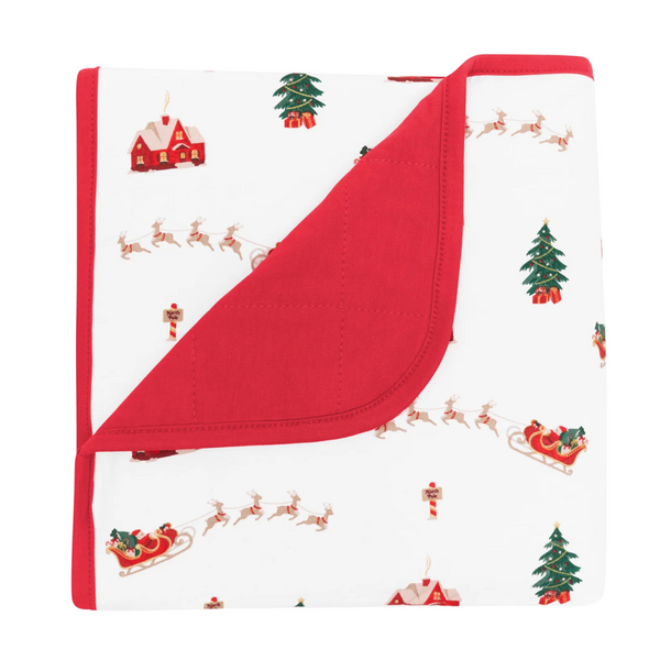Kyte Clothing Kyte: Baby Blanket - Santa Sleigh