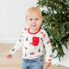 Kyte Clothing Kyte: Long Sleeve Toddler Crew Neck Tee - Santa Sleigh