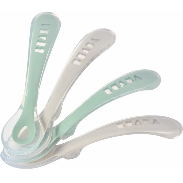 BEABA BEABA: First Foods Silicone Spoons (4pk)