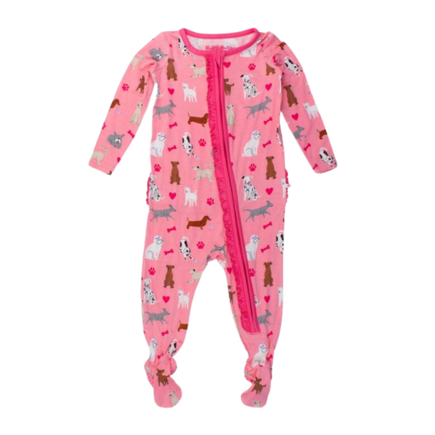 Rufflebutts Rufflebutts: Footie - Pink Puppy Playtime