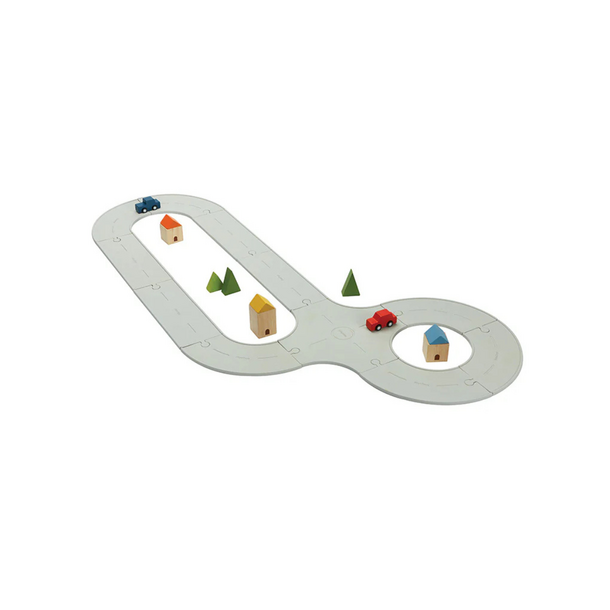 Plan Toys Plan Toys: Rubber Road & Rail Set (Med)