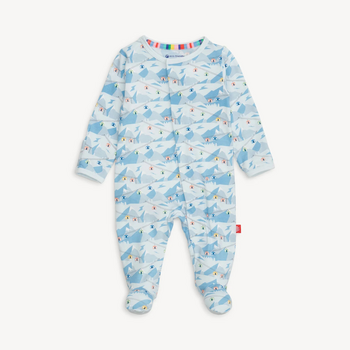 Magnificient Baby Magnetic Me: Magnetic Footie - Blue Apres Chic