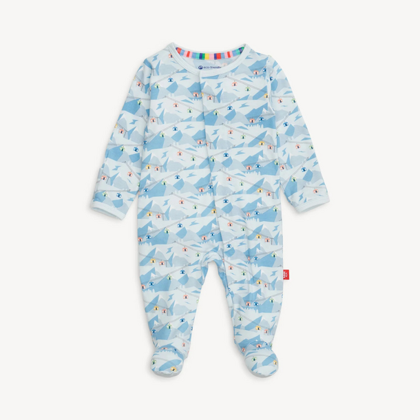 Magnificient Baby Magnetic Me: Magnetic Footie - Blue Apres Chic