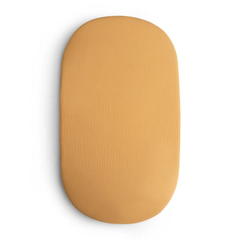 Mushie Mushie: Extra Soft Muslin Bassinet Sheet - Fall Yellow