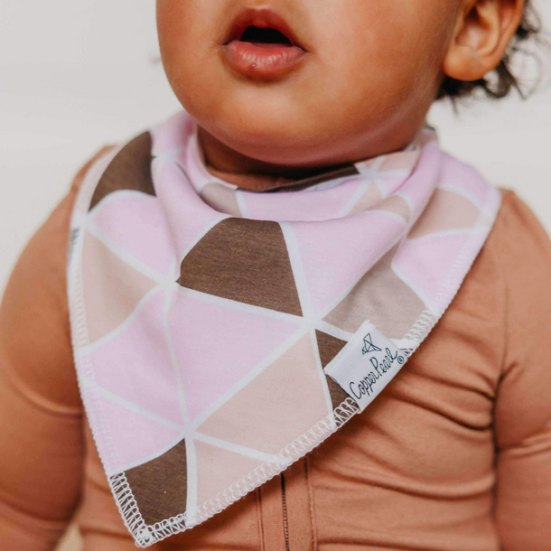 Copper Pearl Copper Pearl: Bandana Bib 4pk - Blush
