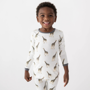 Kyte Clothing Kyte: Toddler Long-Sleeve PJ Set - Giraffe