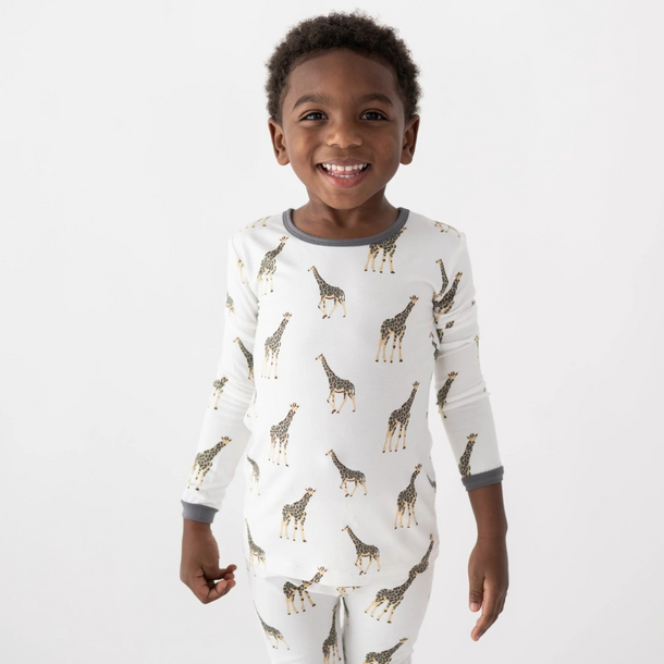 Kyte Clothing Kyte: Toddler Long-Sleeve PJ Set - Giraffe
