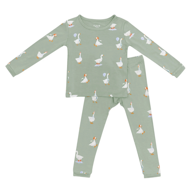 Kyte Clothing Kyte: Toddler Long-Sleeve PJ Set - Silly Goose