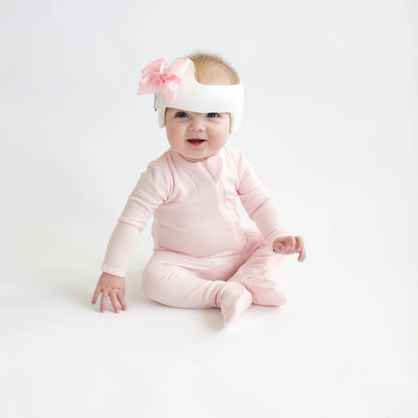 Kyte Clothing Kyte: Ribbed Zipper Footie - Sakura