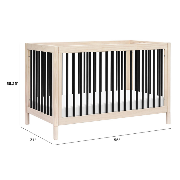 Babyletto Babyletto: Gelato 4-in-1 Convertible Crib-  Washed Natural/Black