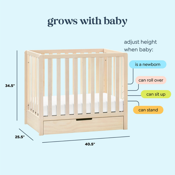 Million Dollar Baby MDB: Colby Mini Crib w/ Trundle Drawer -