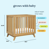 Million Dollar Baby MDB: Otto 3-in-1 Convertible Mini Crib with 4" Mattress -