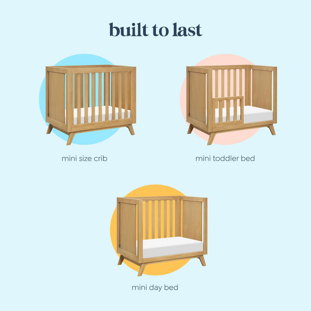 Million Dollar Baby MDB: Otto 3-in-1 Convertible Mini Crib with 4" Mattress -