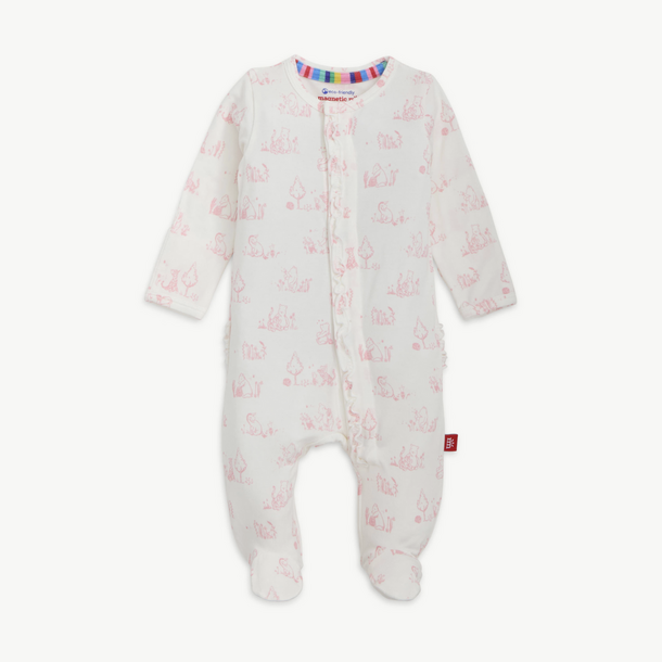 Magnificient Baby Magnetic Me: Footie w/Ruffle - Sweeter Than Hunny