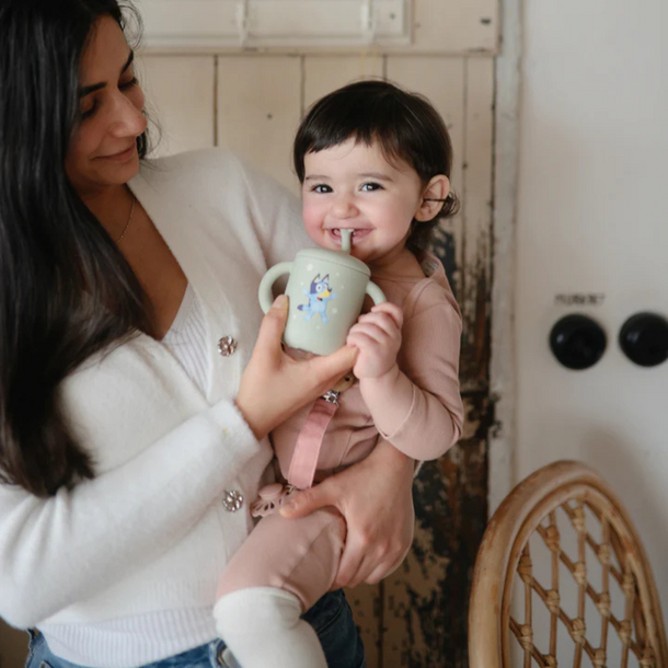 Mushie Mushie: Bluey Silicone Training Straw Cup -