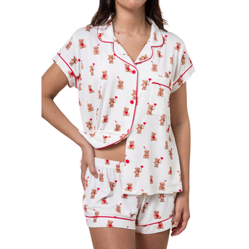 Kyte Clothing Kyte Women's Short Sleeve PJ Set - Bear Hearts